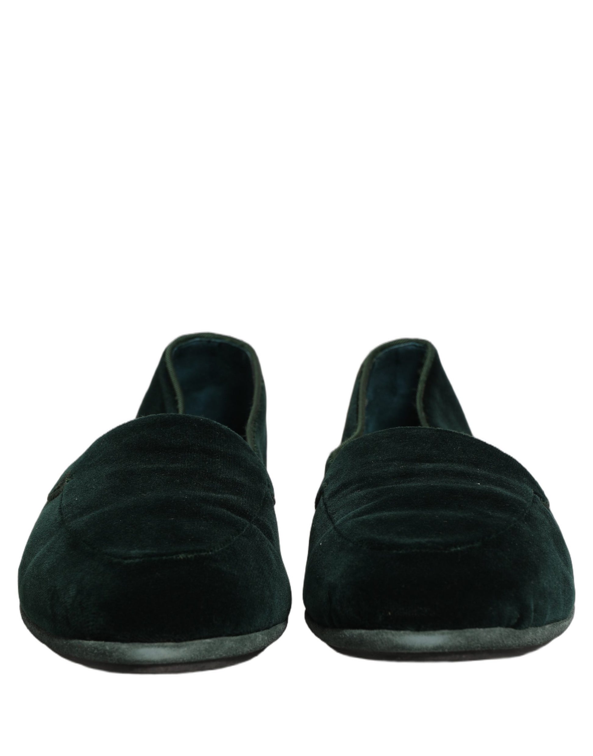 Dolce & Gabbana Green Velvet Slip-On Loafers for Men