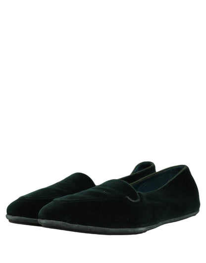 Dolce & Gabbana Green Velvet Slip-On Loafers for Men