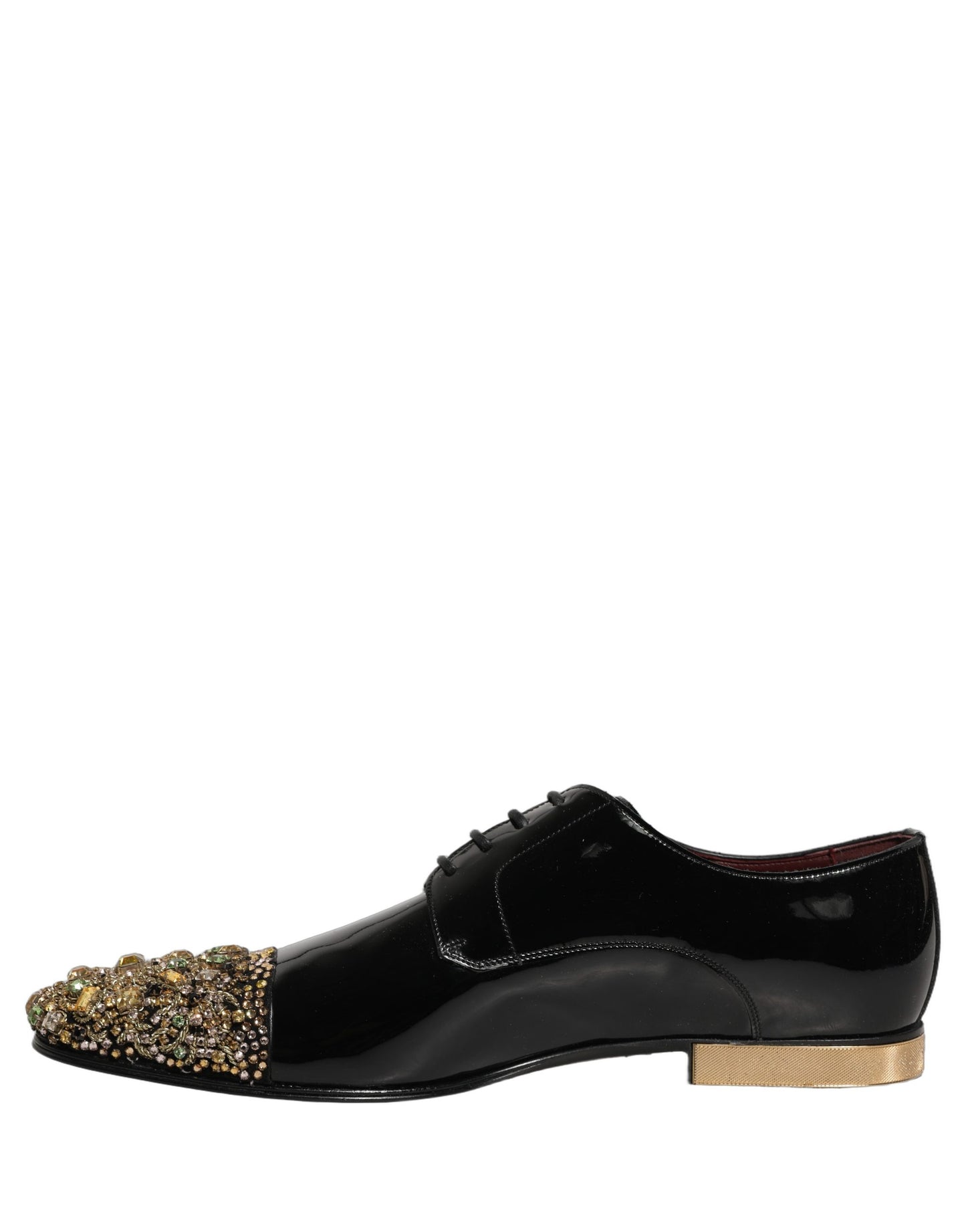 Dolce & Gabbana Black Embellished Derby Dress Formal Shoes