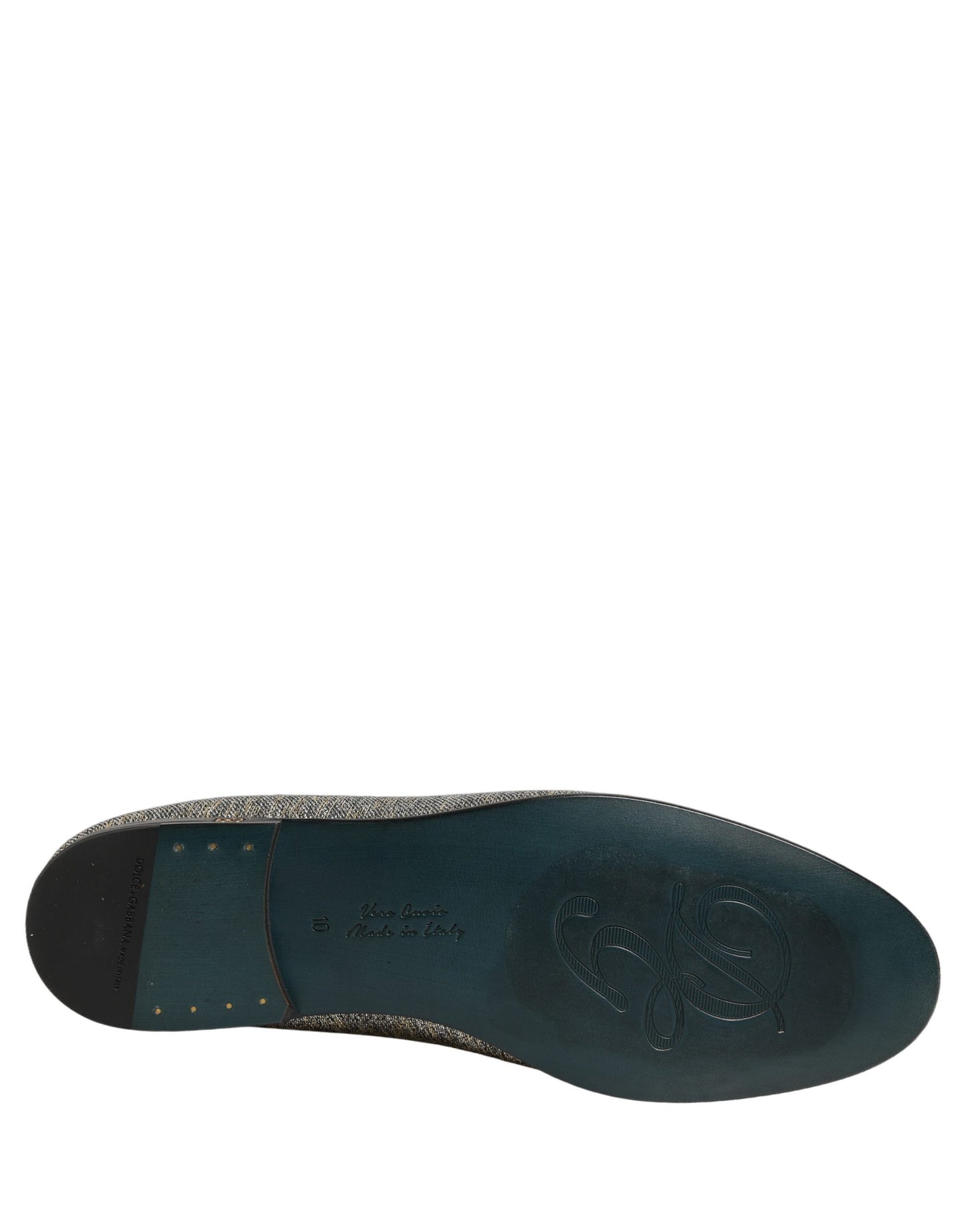 Dolce & Gabbana Gray Lurex Glitter Dress Loafers for Men