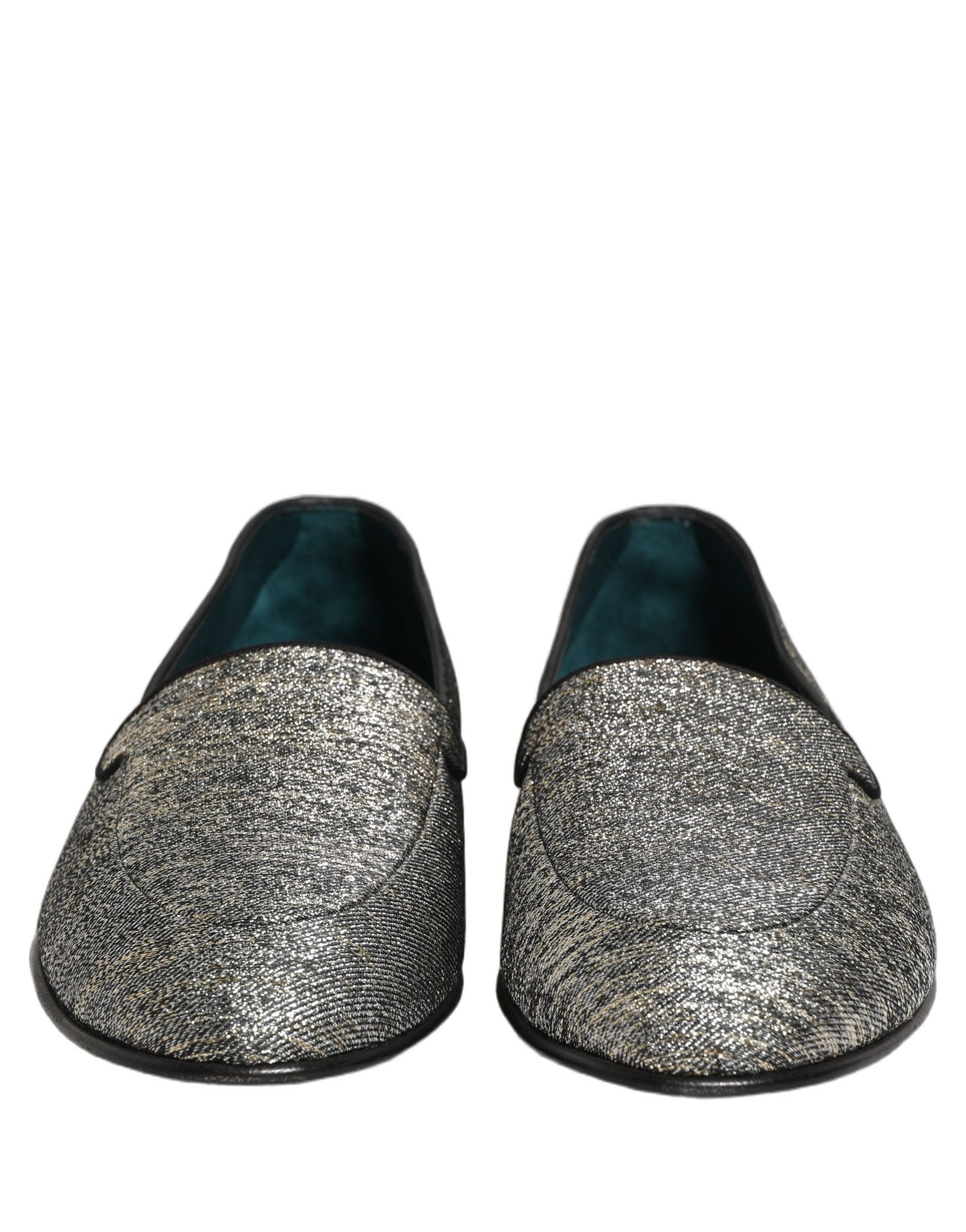 Dolce & Gabbana Gray Lurex Glitter Dress Loafers for Men
