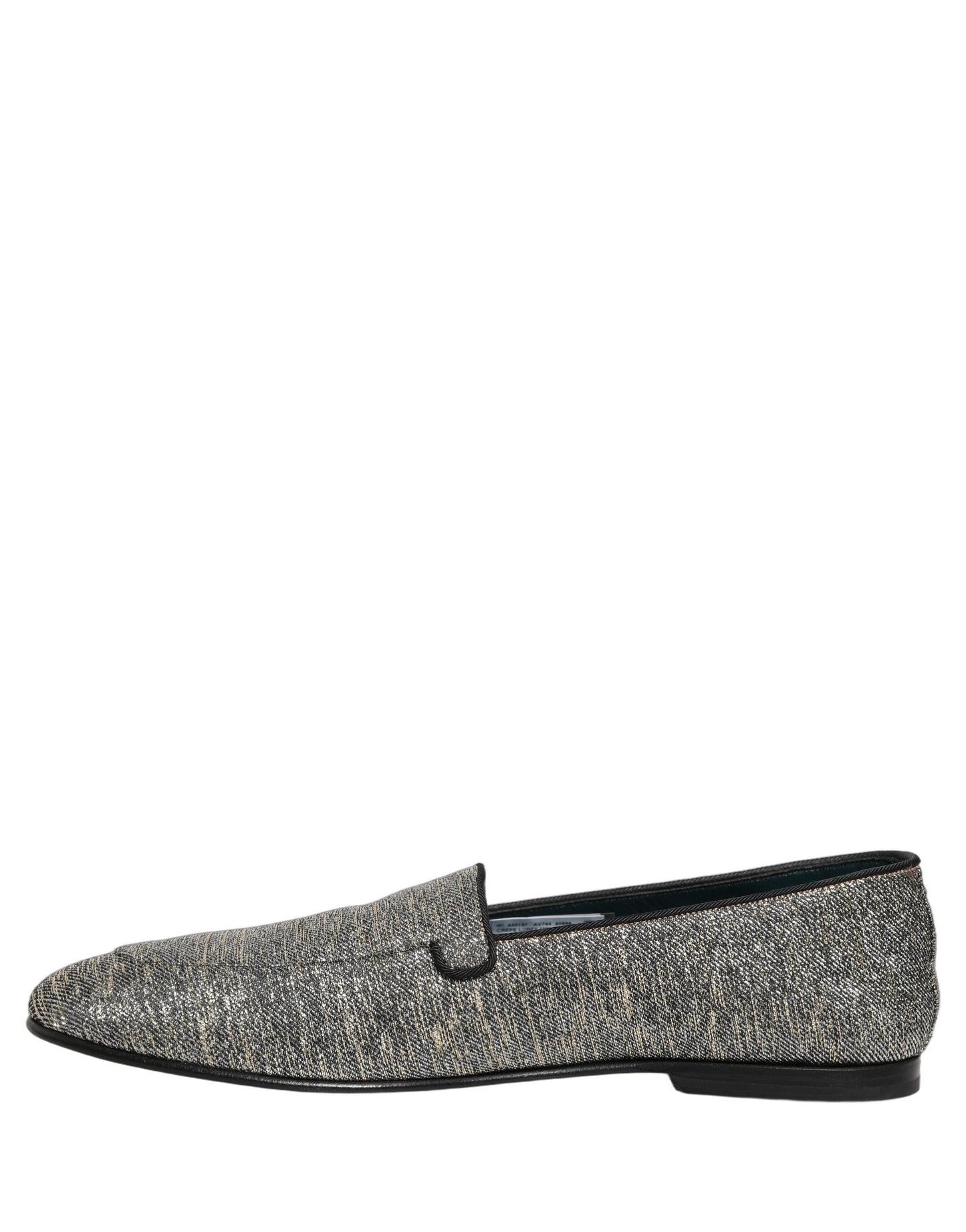 Dolce & Gabbana Gray Lurex Glitter Dress Loafers for Men