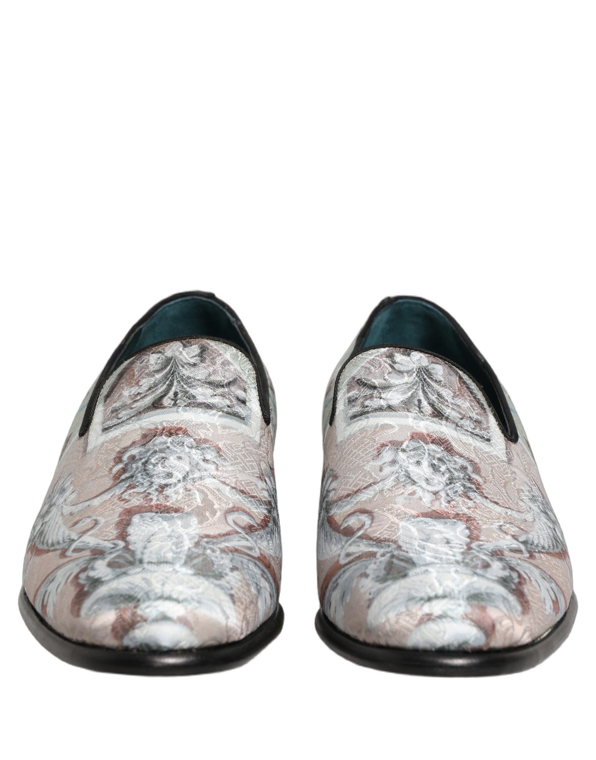 Dolce & Gabbana Multicolor Velvet Baroque Dress Loafers