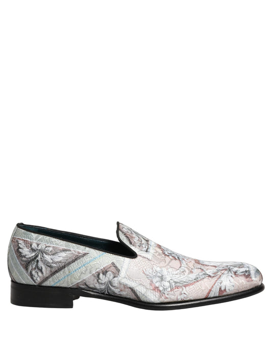 Dolce & Gabbana Multicolor Velvet Baroque Dress Loafers