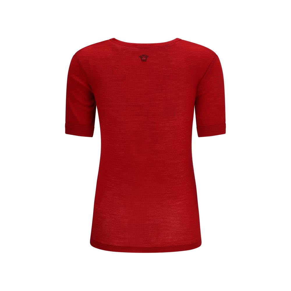 Versace Red Wool Knit T-Shirt