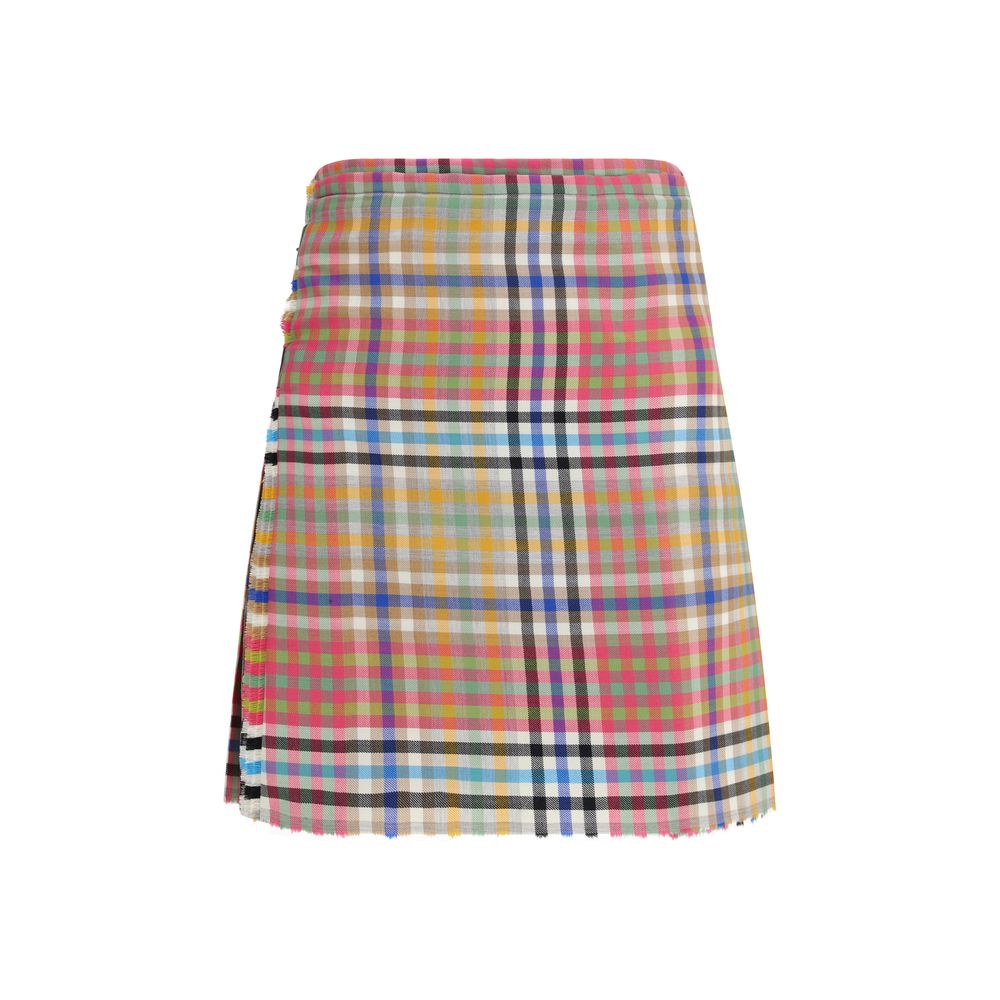Vivienne Westwood Wool Heather Check Mini Kilt Mini Skirt