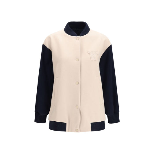 Max Mara Blue Wool Oves Aries Bomber Jacket