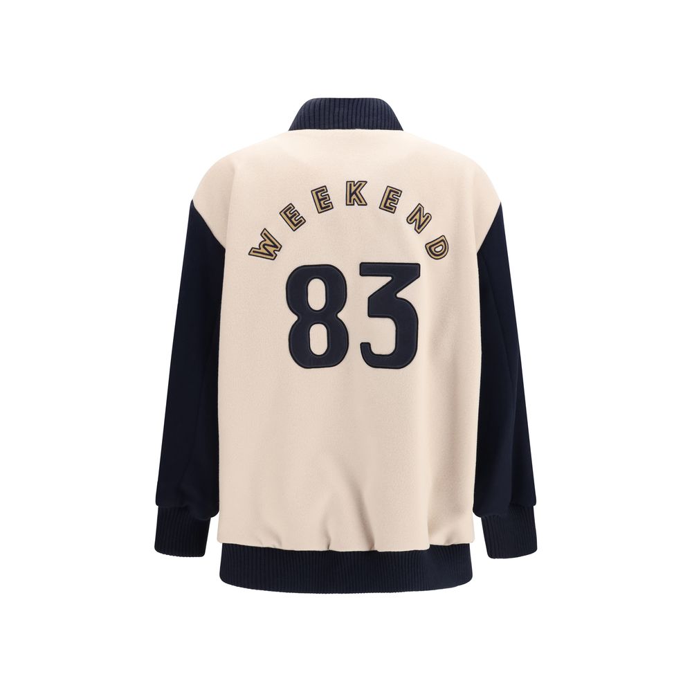 Max Mara Blue Wool Oves Aries Bomber Jacket