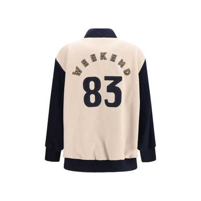 Max Mara Blue Wool Oves Aries Bomber Jacket