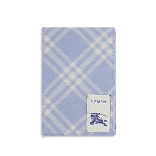 Burberry Blue Check Wool Scarf