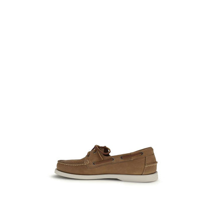 Sebago Brown Calf Leather Bos Taurus Slip-On Loafers EU40.5/US7.5, EU41/US8