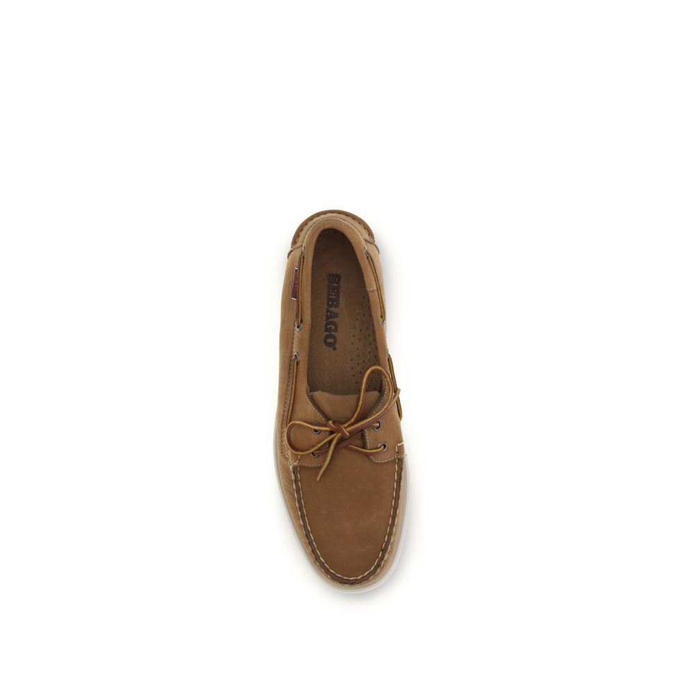 Sebago Brown Calf Leather Bos Taurus Slip-On Loafers EU40.5/US7.5, EU41/US8