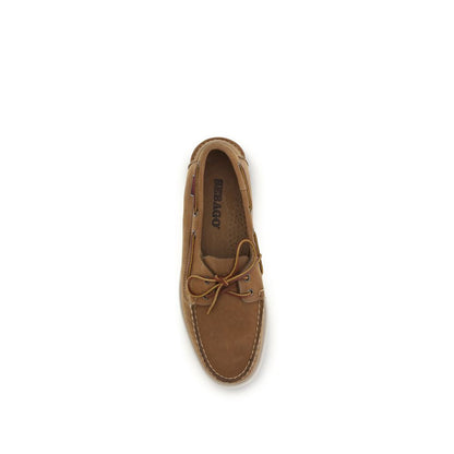 Sebago Brown Calf Leather Bos Taurus Slip-On Loafers EU40.5/US7.5, EU41/US8