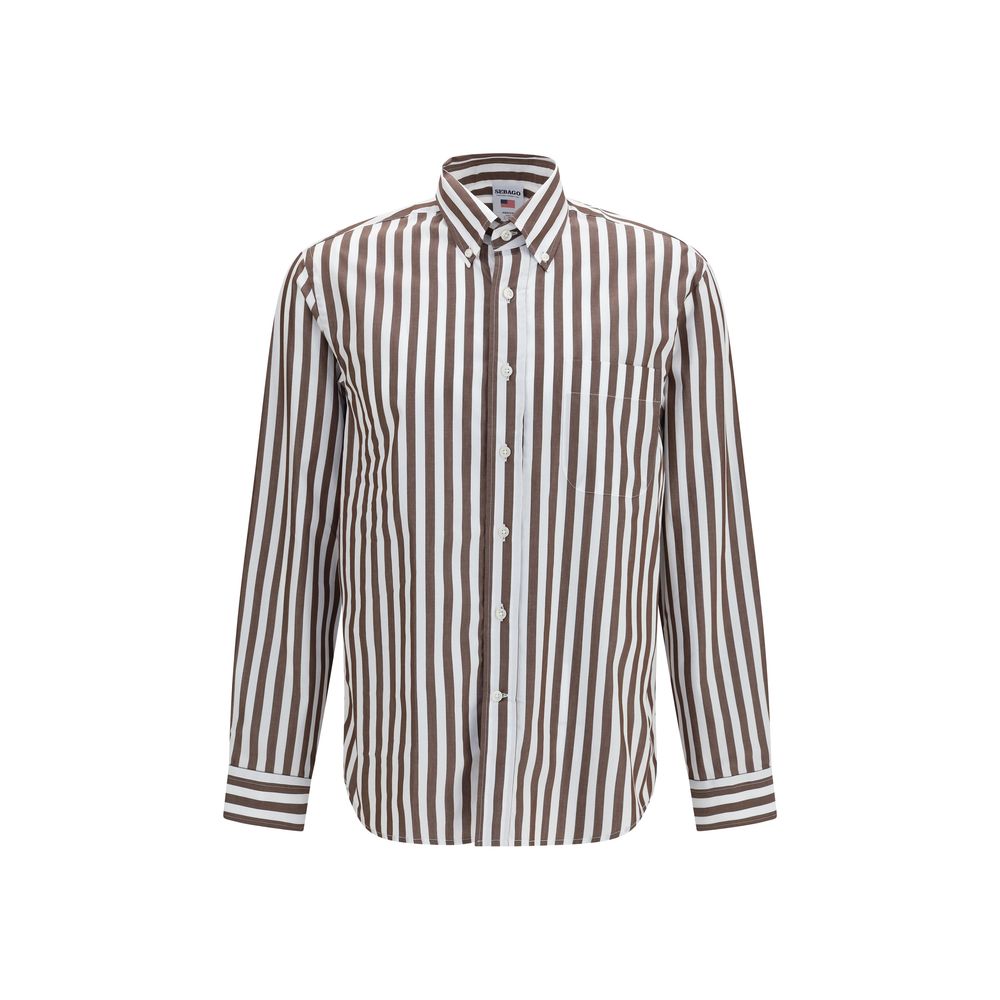 Sebago Nezinscot Shirt Brown Cotton Pattern M