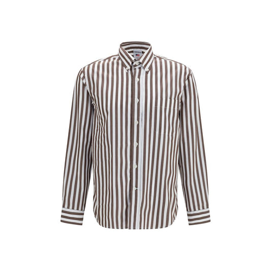Sebago Nezinscot Shirt Brown Cotton Pattern M