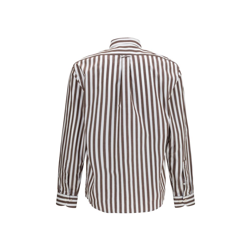 Sebago Nezinscot Shirt Brown Cotton Pattern M