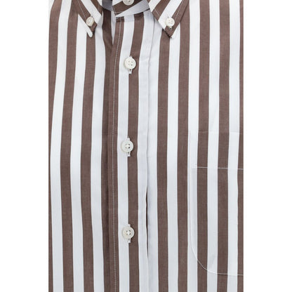 Sebago Nezinscot Shirt Brown Cotton Pattern M