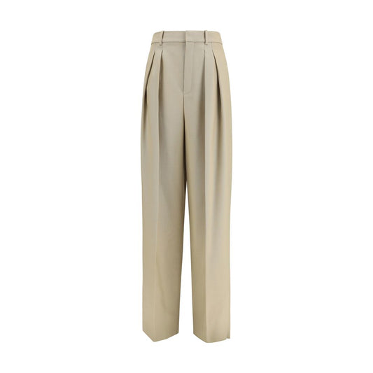 Saint Laurent Beige Wool Oves Aries Tailored Dress Pants