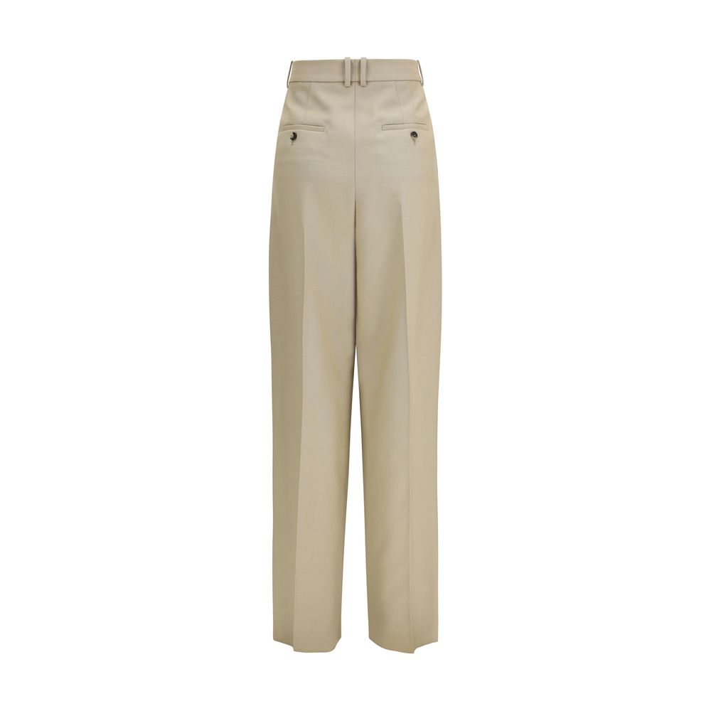 Saint Laurent Beige Wool Oves Aries Tailored Dress Pants