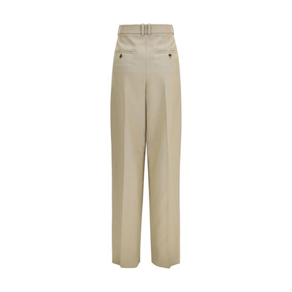 Saint Laurent Beige Wool Oves Aries Tailored Dress Pants