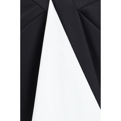 Givenchy Black Wool Draped Midi Skirt