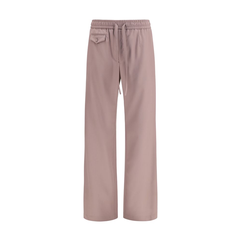 Dolce & Gabbana Brown Wool Oves Aries Joggers