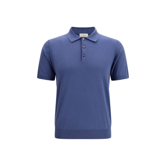 Piacenza Cashmere Blue Cotton Polo Shirt IT46 | S