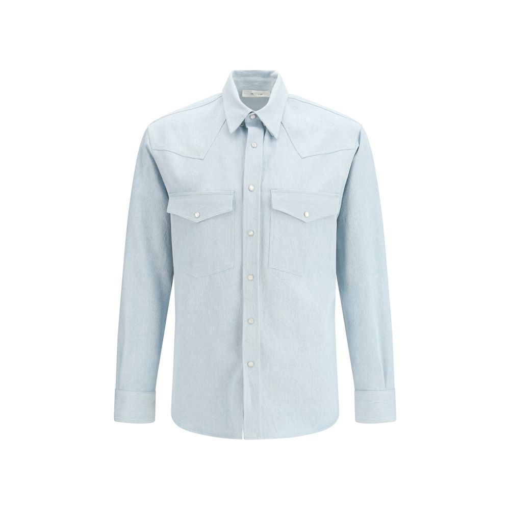 Umit Benan Blue Denim Shirt: Contemporary Western Elegance