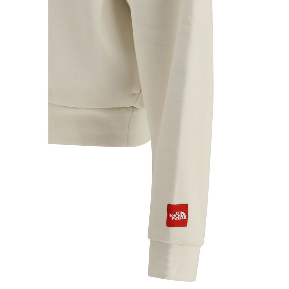 The North Face Red Box Hoodie - White Cotton Sweatshirt
