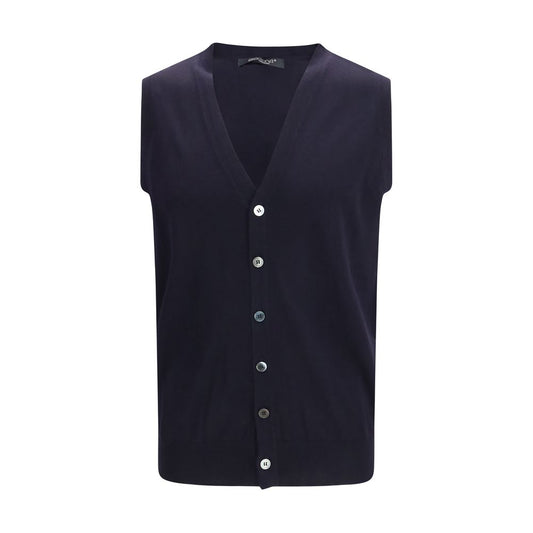 Aragona Cashmere Blue Wool Ovis Aries Sleeveless Sweater