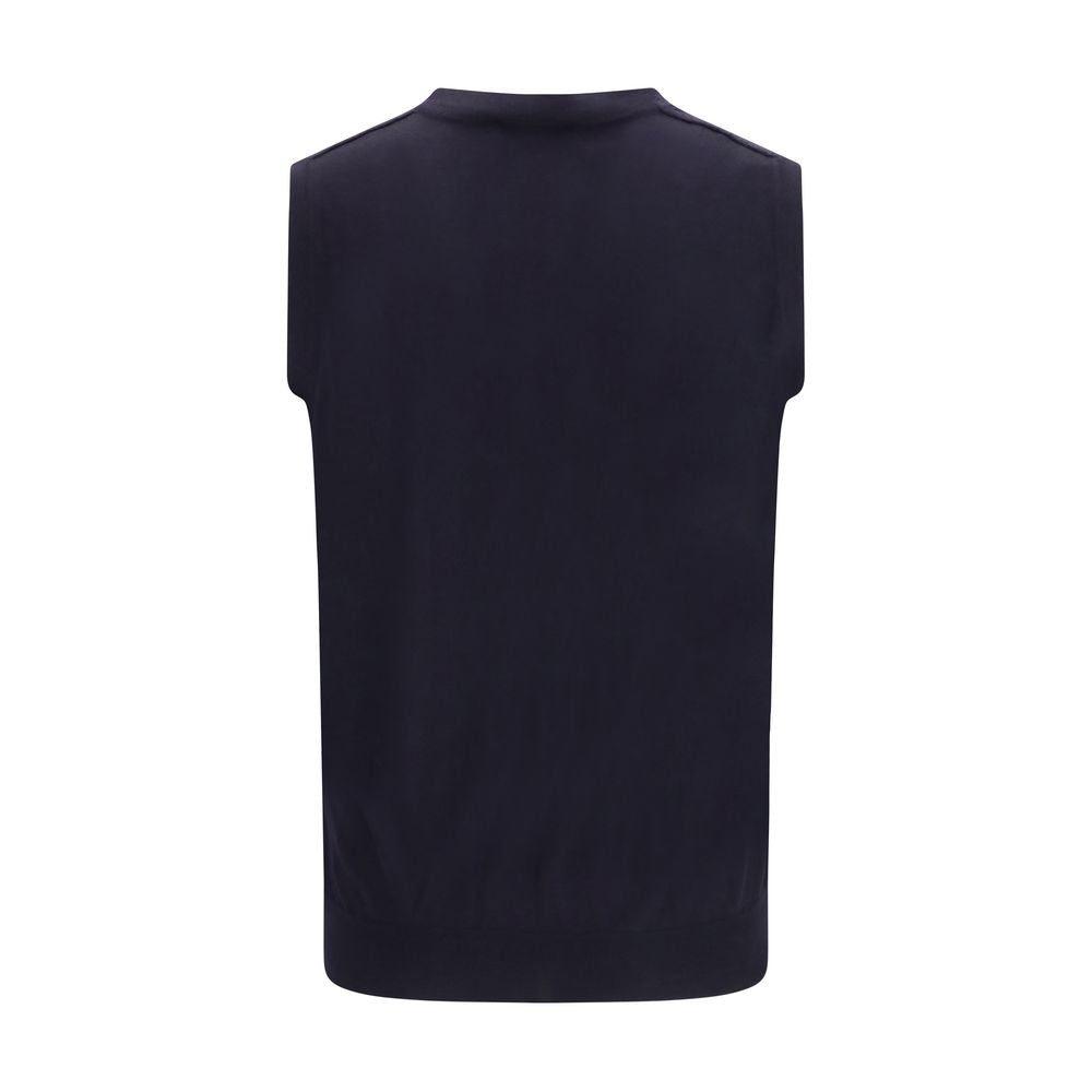 Aragona Cashmere Blue Wool Ovis Aries Sleeveless Sweater