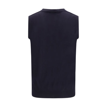 Aragona Cashmere Blue Wool Ovis Aries Sleeveless Sweater