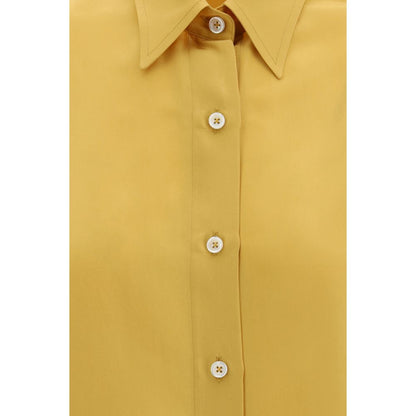 Umit Benan Gold Silk Shirt