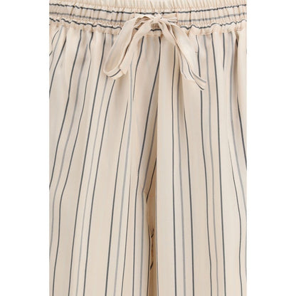Umit Benan Multicolor Silk Casual Pants