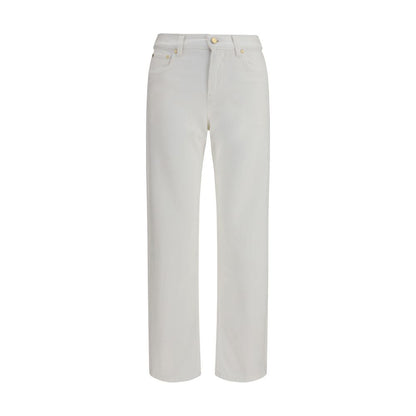 Umit Benan White Cotton Slim Fit Jeans