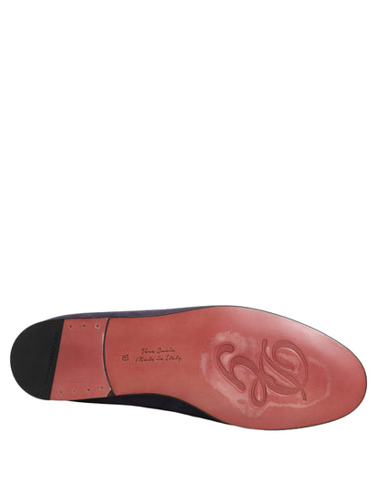 Dolce & Gabbana Violet Velvet Slip-On Loafers for Men