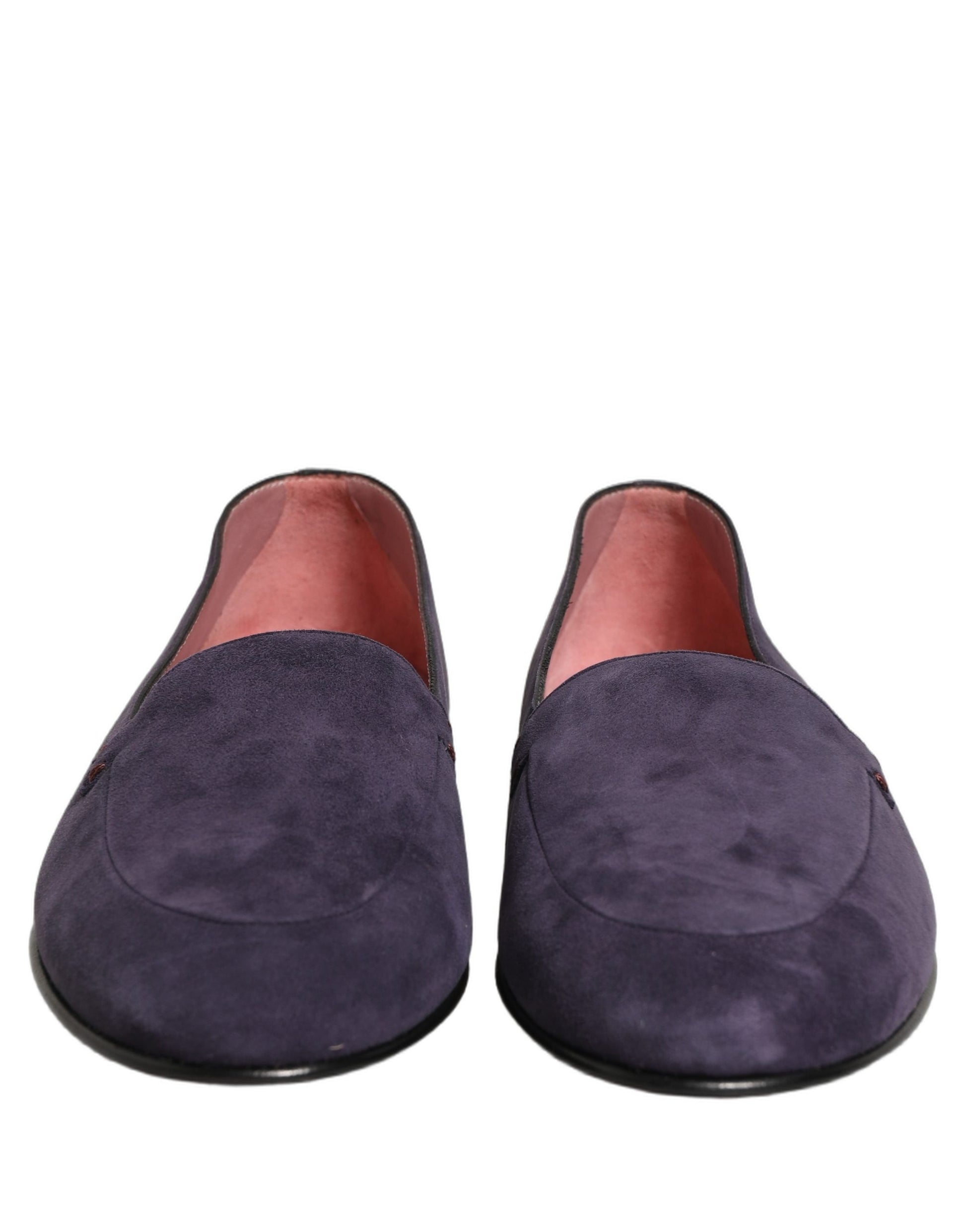Dolce & Gabbana Violet Velvet Slip-On Loafers for Men