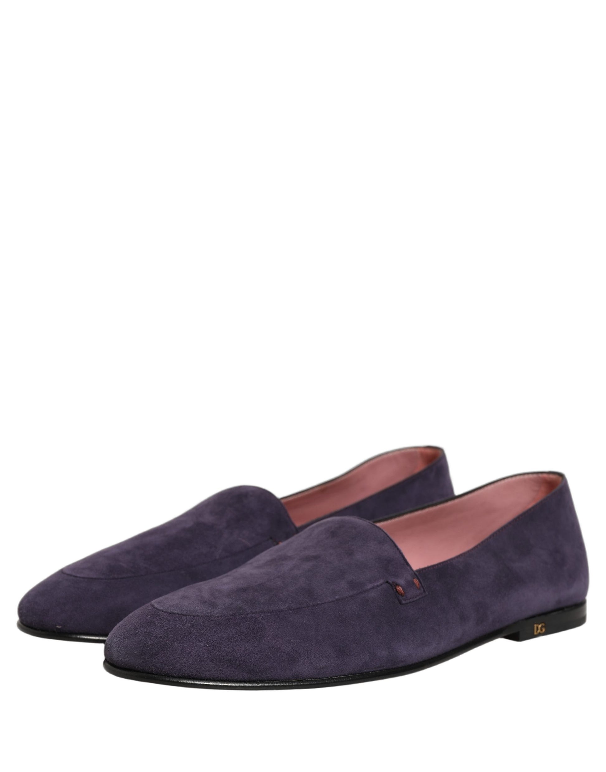 Dolce & Gabbana Violet Velvet Slip-On Loafers for Men