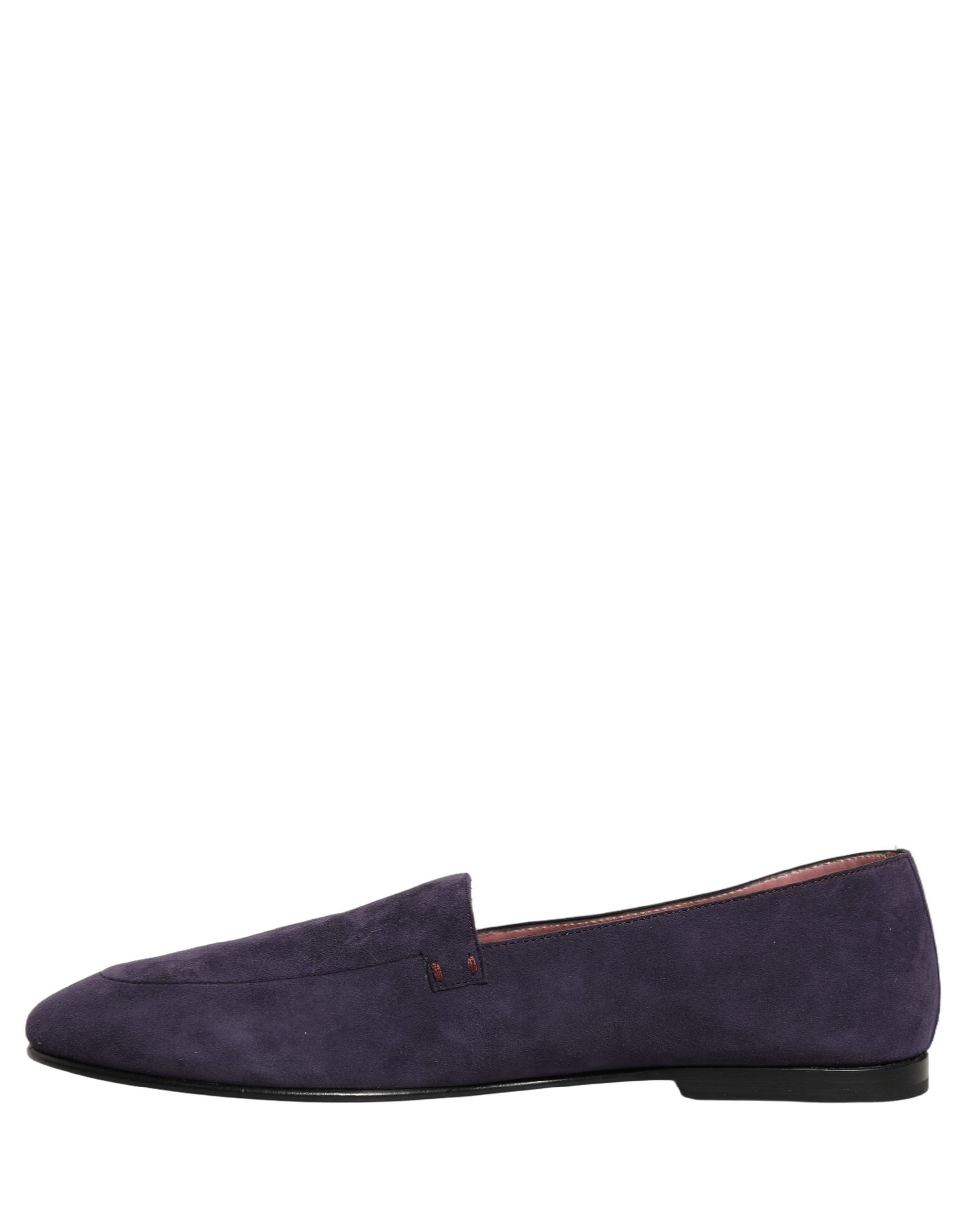 Dolce & Gabbana Violet Velvet Slip-On Loafers for Men