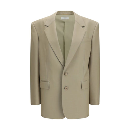 Saint Laurent Beige Single Breasted Wool Blazer