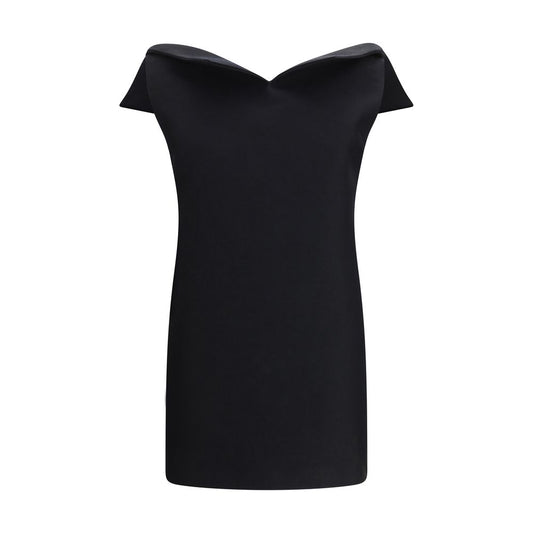 Balenciaga Black Wool Silk-Blend Cocktail Dress