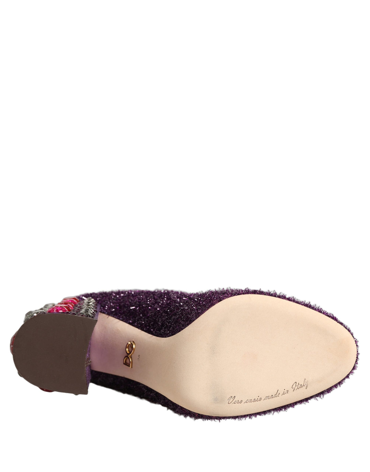Dolce & Gabbana Purple Crystal Lurex Fantasy High Boots