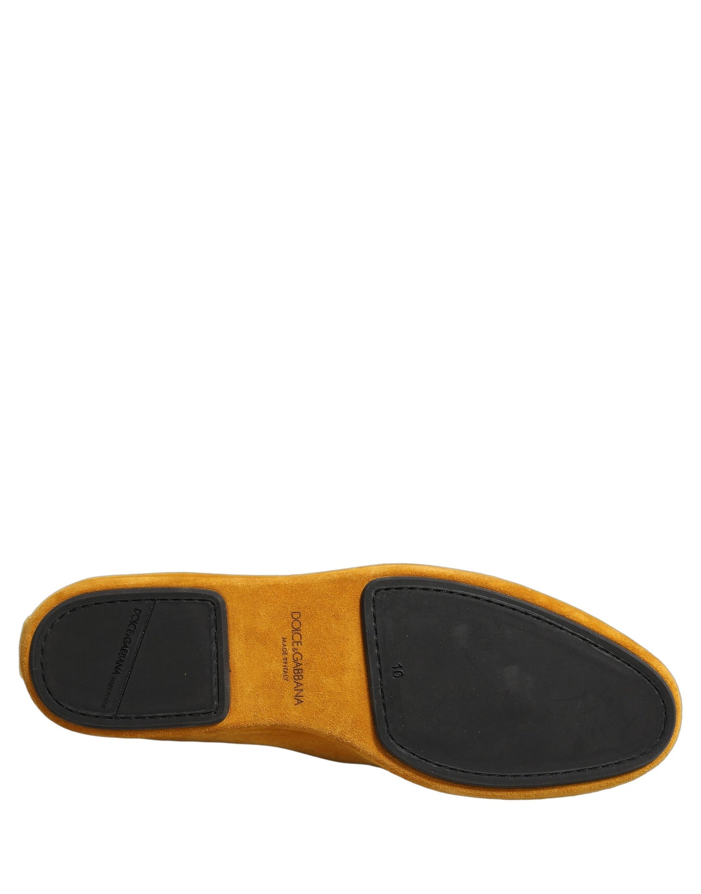 Dolce & Gabbana Yellow Velvet Slip-On Men’s Dress Loafers