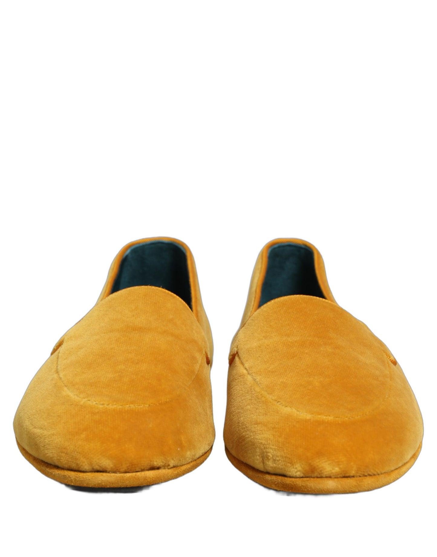 Dolce & Gabbana Yellow Velvet Slip-On Men’s Dress Loafers