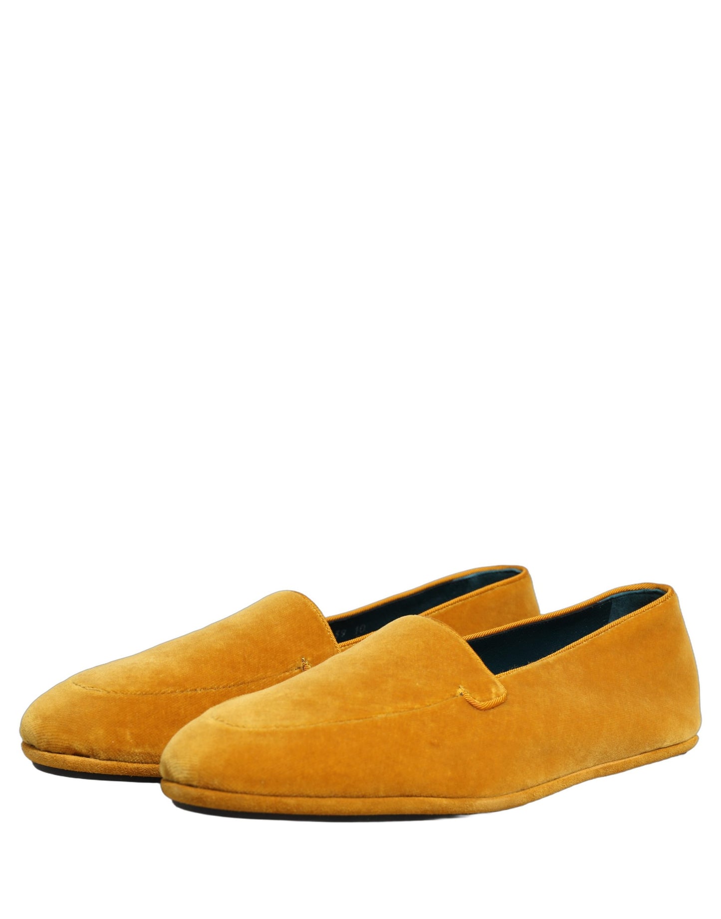 Dolce & Gabbana Yellow Velvet Slip-On Men’s Dress Loafers