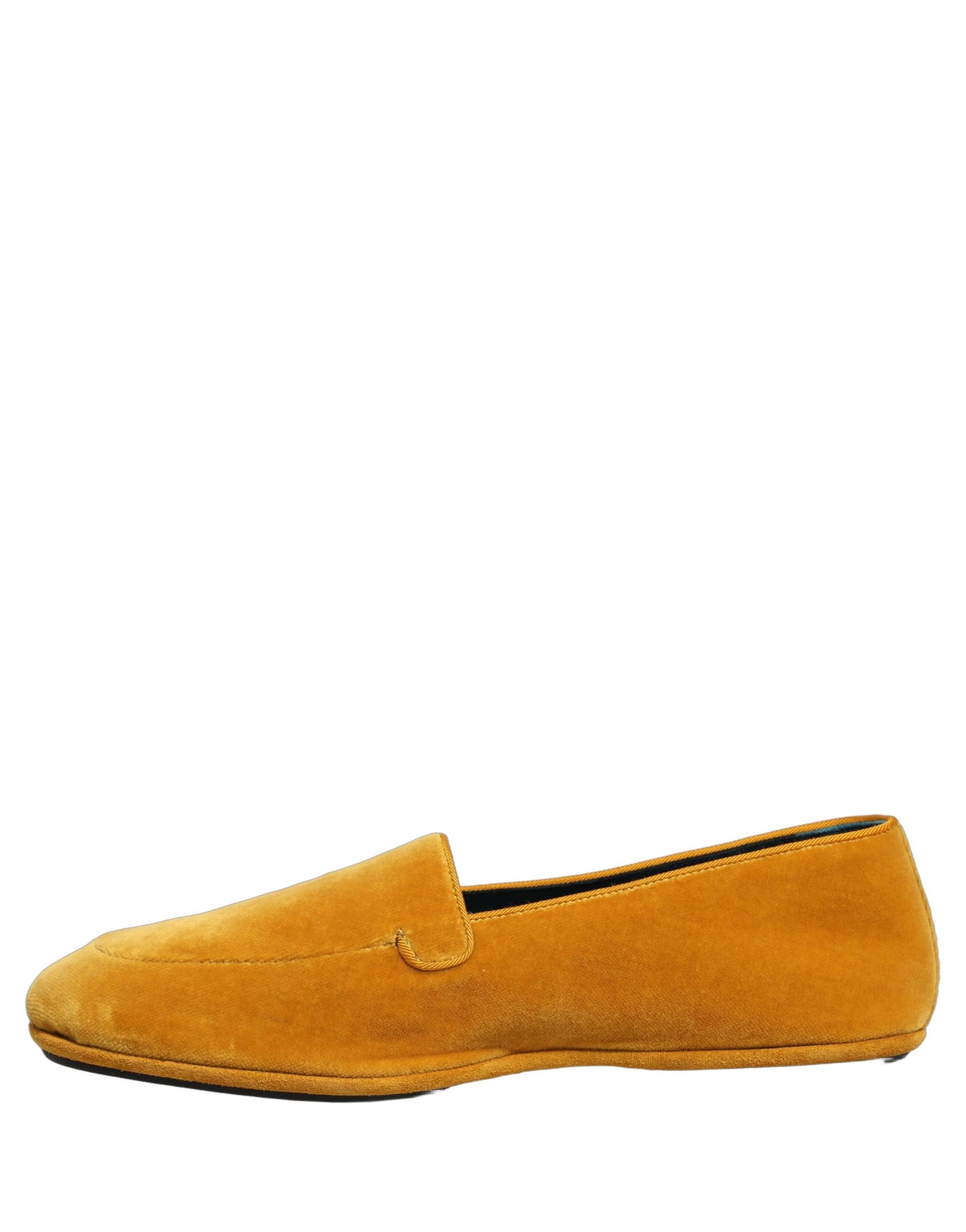 Dolce & Gabbana Yellow Velvet Slip-On Men’s Dress Loafers