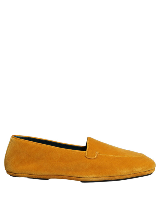 Dolce & Gabbana Yellow Velvet Slip-On Men’s Dress Loafers