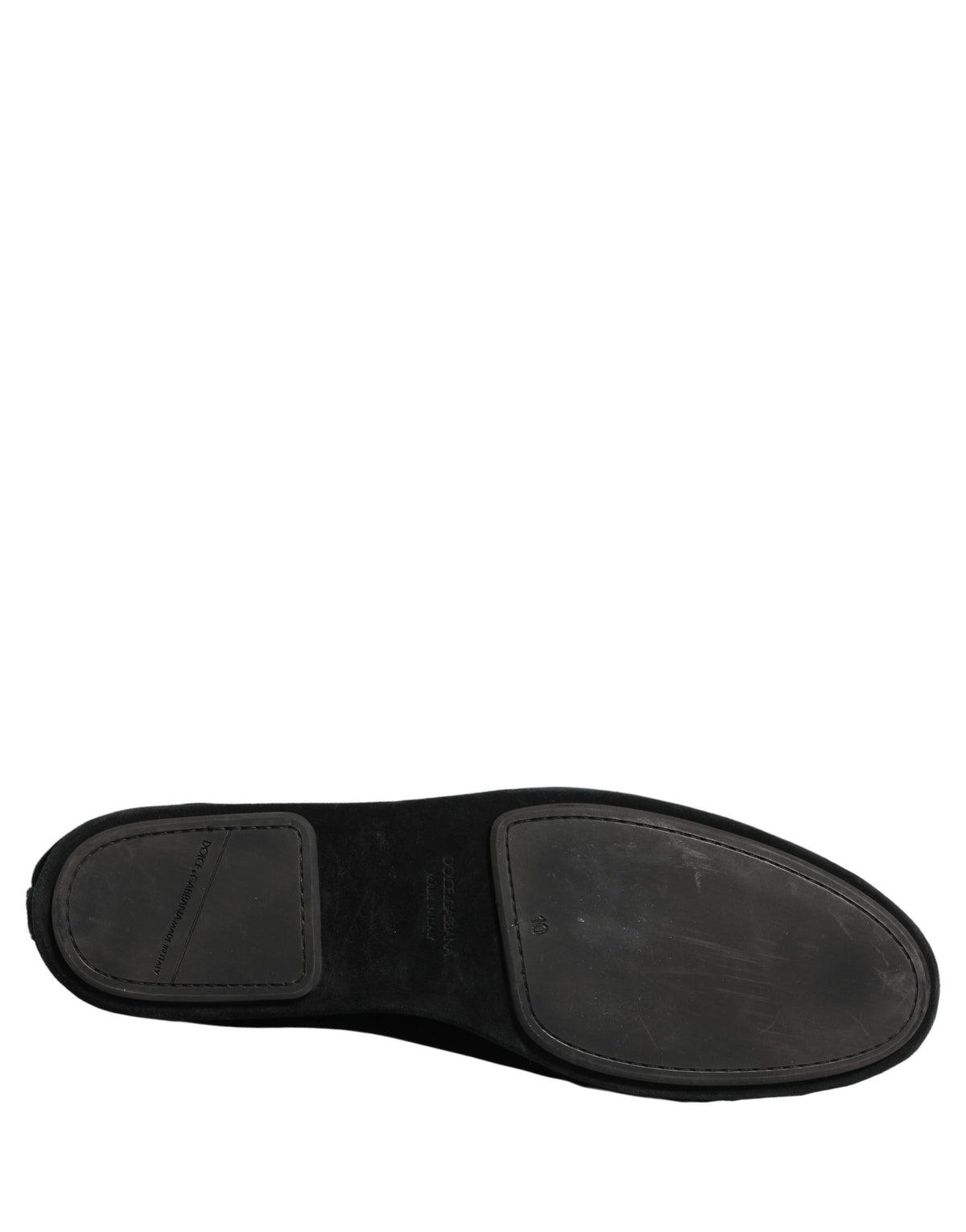 Dolce & Gabbana Black Crown Embellished Dress Loafers