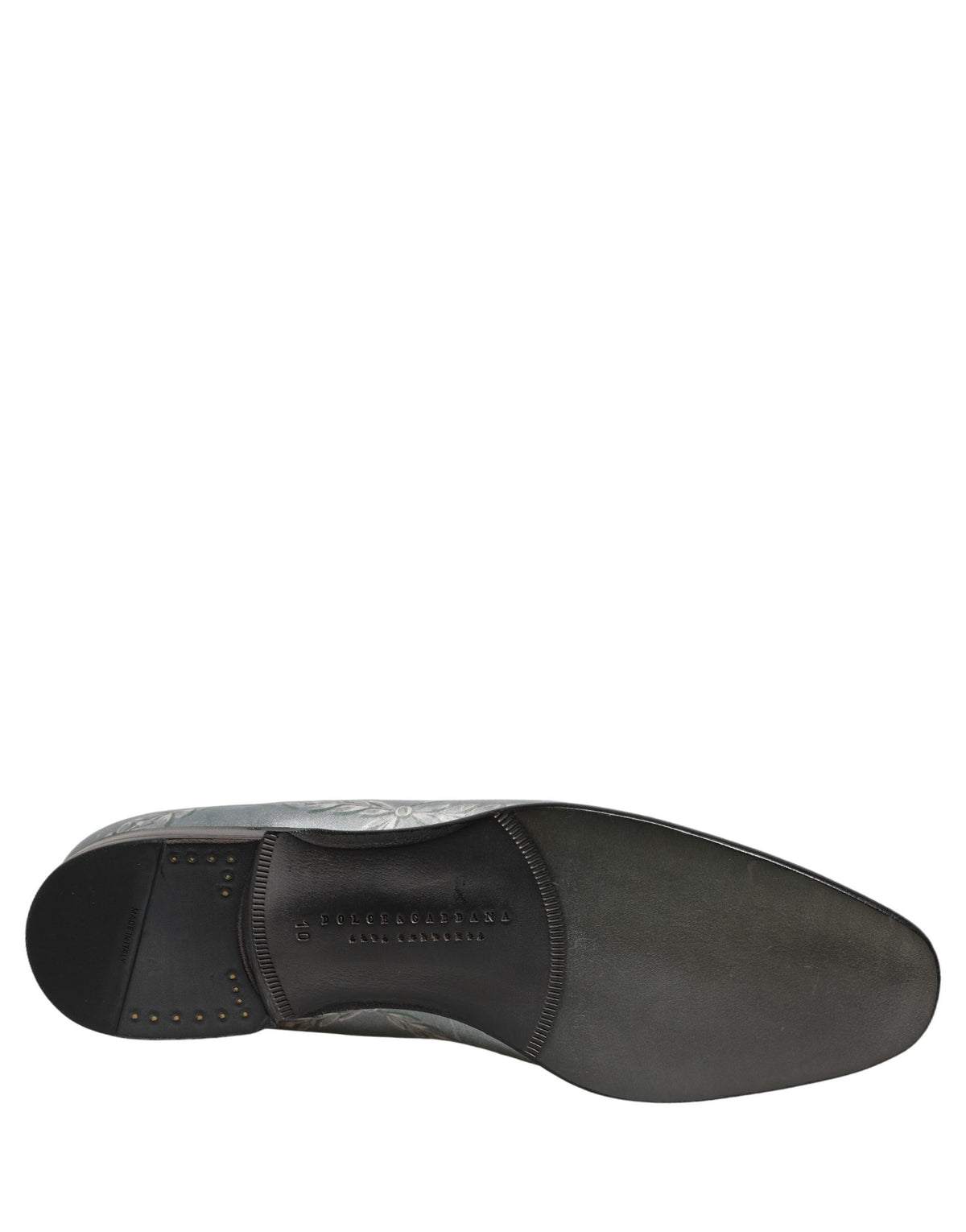 Dolce & Gabbana Baroque Angel Velvet Gray Loafers for Men