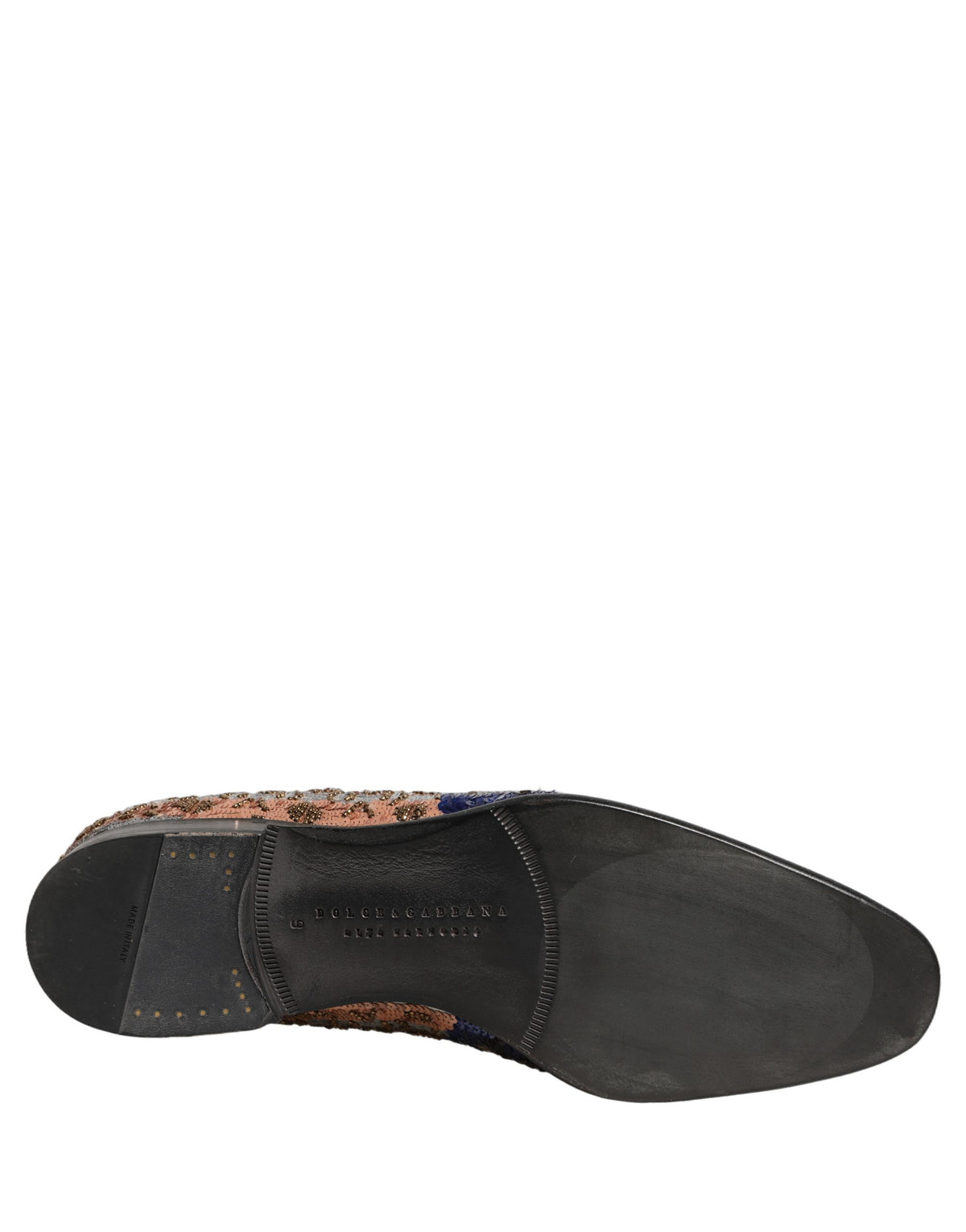 Dolce & Gabbana Multicolor Embroidered Sequin Loafers